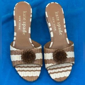 Kate Spade Seville Raffia Wedge Sandal sz 9